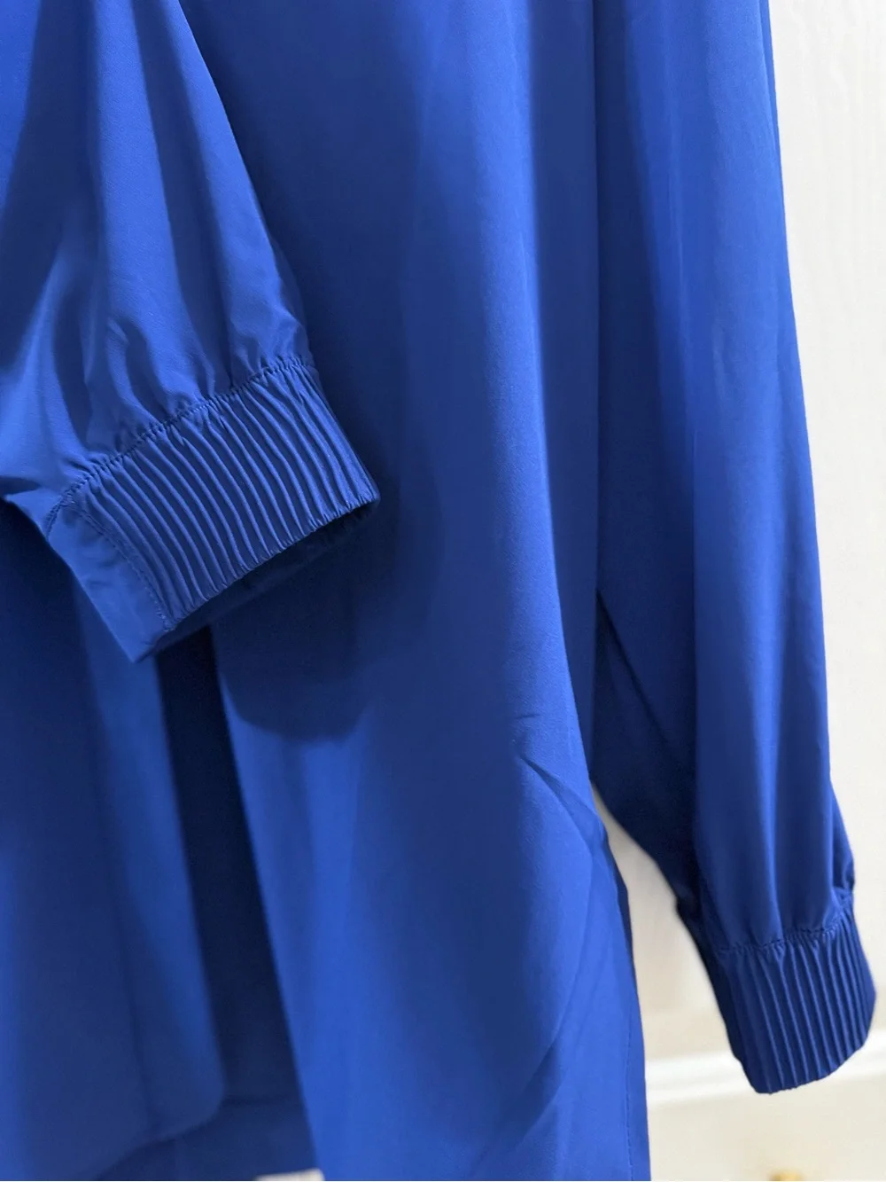 Nike 24.7 Dri-FIT Button Down Shirt Blue Oversized Stretch Women S